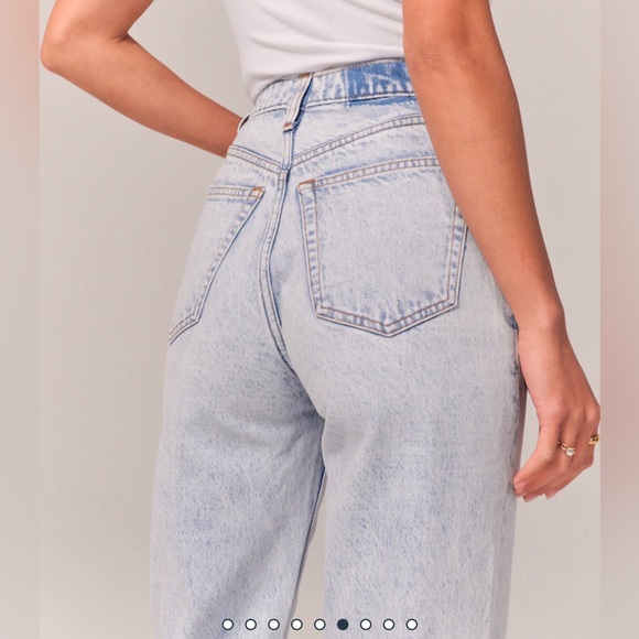 Light Blue Abercrombie High Rise Loose Jean - Picture 6 of 12